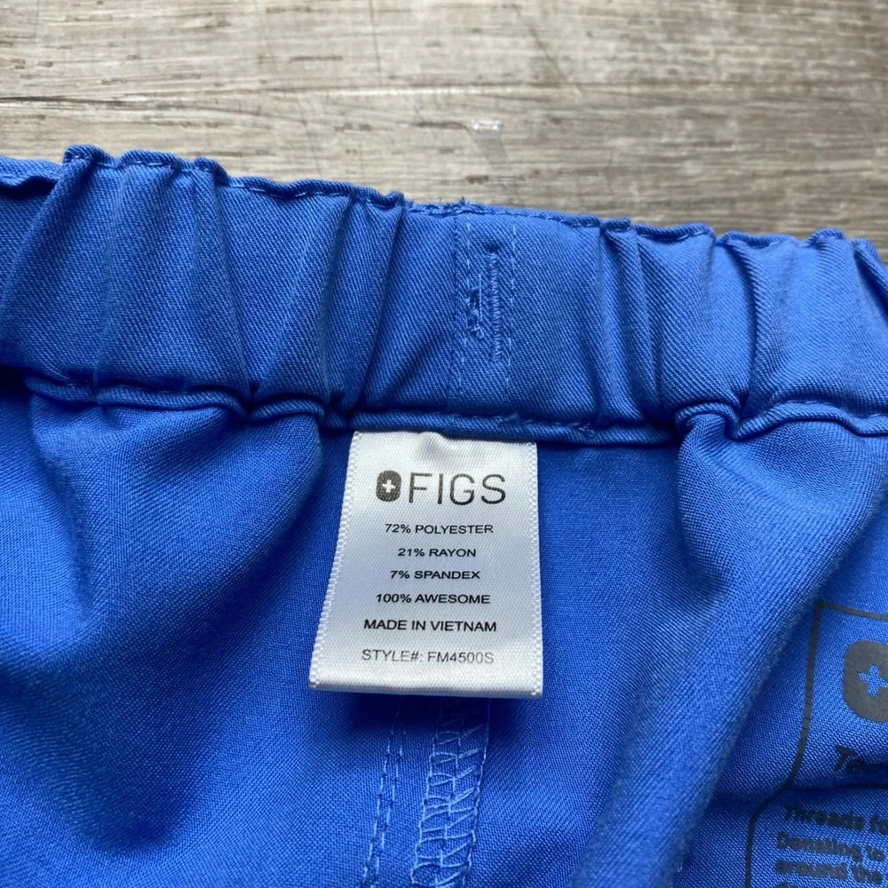 Figs Scrub Pants Technical Collection Mens M/S Blue Polyester Blend‎ FM4500S